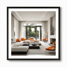 213915 Villa Living Room, Modern Minimalist Style, White Xl 1024 V1 0 1 Art Print