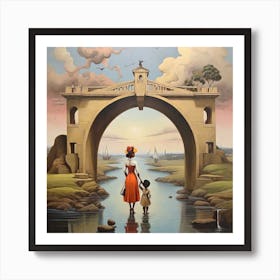 river in the live bridge Art Print