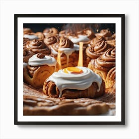 Cinnamon Bun Volcanos Art Print