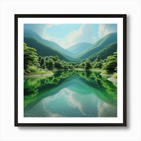 Lake - Lake Stock Videos & Royalty-Free Footage Art Print