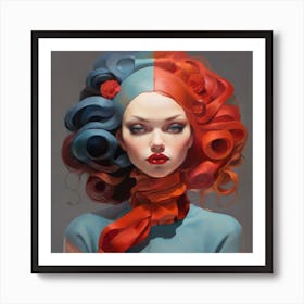 The Red Woman Art Print