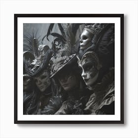 Venetian Masks Art Print