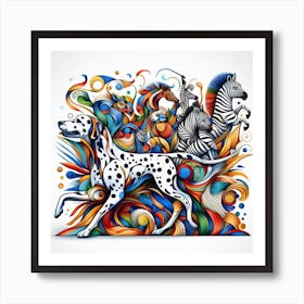 Dalmatian S Carnival Extravaganza Art Print