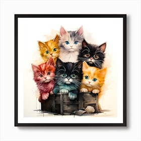 Chromatic Whisker Ensemble Art Print