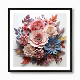 Paper Flowers 23 Art Print