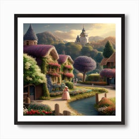 Cinderella'S Village Art Print