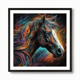 Fiery Horse Art Print