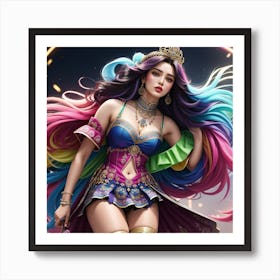 Rainbow as a Woman Art Print