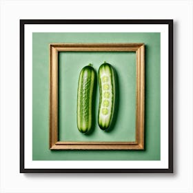 Cucumbers In A Frame 12 Art Print