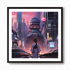 Asian Cityscape Art Print