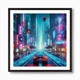 Futuristic City Art Print