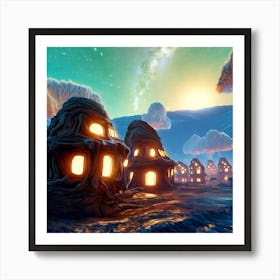 City In Space 2 Art Print