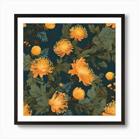 Flowers of Mimosa, Vector art Art Print