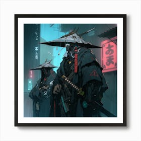 Myeera Samurai Drawn As Graffiti Cyberpunk City Neo Noir 4f5f0192 F504 49bc B289 9c4ee9f9ab91 Art Print