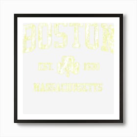 Boston Ma Vintage Shamrock Sports Art Print