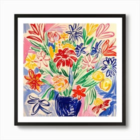 Floral Painting Matisse Style 4 Art Print