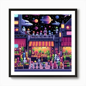 8-bit intergalactic marketplace 1 Art Print