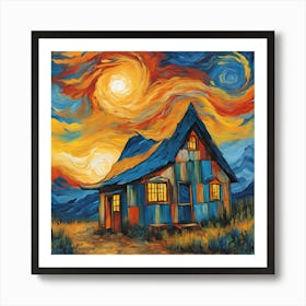 Starry Night Van Gogh Style Art Art Print