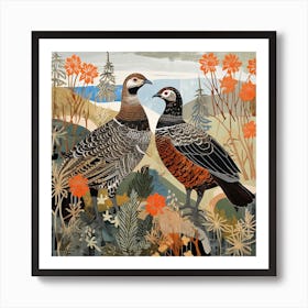 Bird In Nature Grouse 4 Art Print