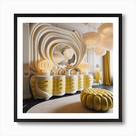 Room With A Yellow Dresser Art Print