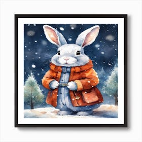 Snow Bunny 1 Art Print