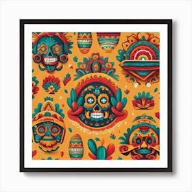 Mexican Skulls 6 Art Print