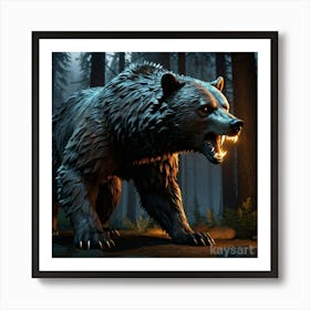 Bear In The Forest Art Print