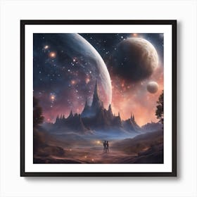 Space Landscape 1 Art Print