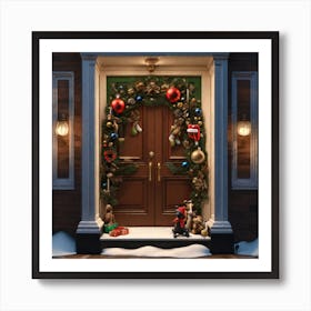 Christmas Door 73 Art Print