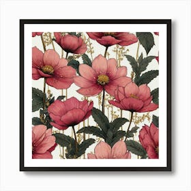 Pink Flowers Art Print