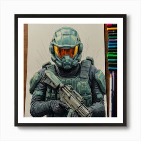 Halo Master Chief Art Print