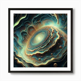 Interstellar laser light line pattern abstract art 23 Art Print