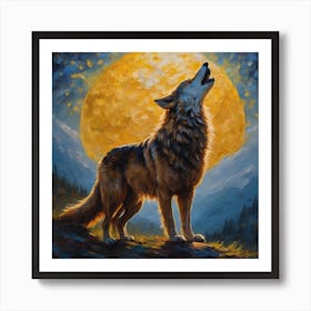 Howling Wolf Art Print