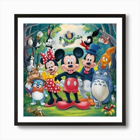 Mickey And Friends 1 Art Print