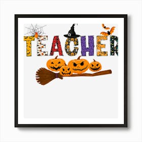 Funny Teacher Halloween Costumes Shirt Trick Or Treat Boys Art Print