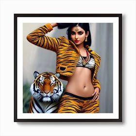 High Fashion Tiger Art Print