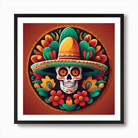 Day Of The Dead Skull 101 Art Print