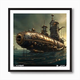 Steampunk Submarine 13 Art Print
