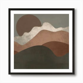 Abstract Mountain Landscape Art Print