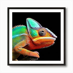 Firefly Colorful, Chameleon, Vibrant, High Resolution, 8k Quality, Photorealistic, Detailed, Vivid, (9) Art Print