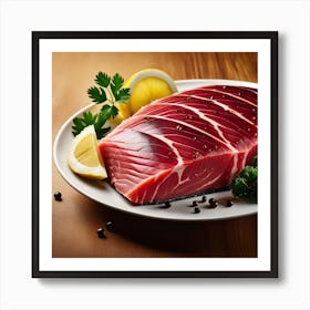 Tuna On A Plate Art Print