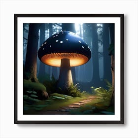 Mushroom In The Forest 6 Art Print