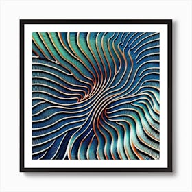 patterns resembling circuitry, representing the intersection of technology and nature 7 Art Print