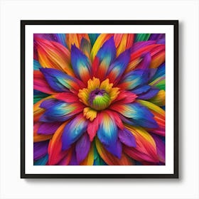 Rainbow Flower 7 Art Print