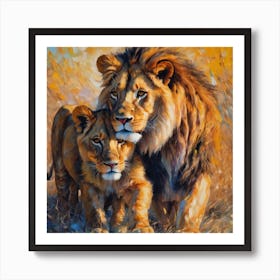 Lions Art Print