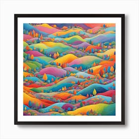 Colorful Landscape Art Print