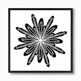 Flower - Black And White 1 Art Print