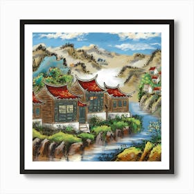 Chinese Village Art Print