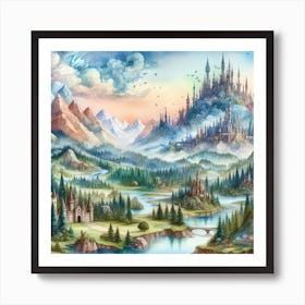 Fairy Tale Landscape Art Print