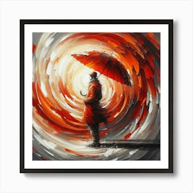 Red Umbrella 2 Art Print